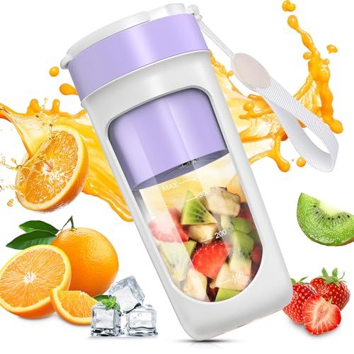 Aliliyミキサー 小型 ジューサー スムージー 氷も砕ける 充電式 340 ML 22000回転 一台多役 一人用 お手入れ簡単 持ち運びやすい 野菜 果物 ビタミン 離乳食 健康ダイエット アウトドア オフィス?旅行?出張 Type C充電 日