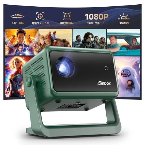 送料無料】【135°回転・電動フォーカス】 iSinbox 500 ANSIルーメン