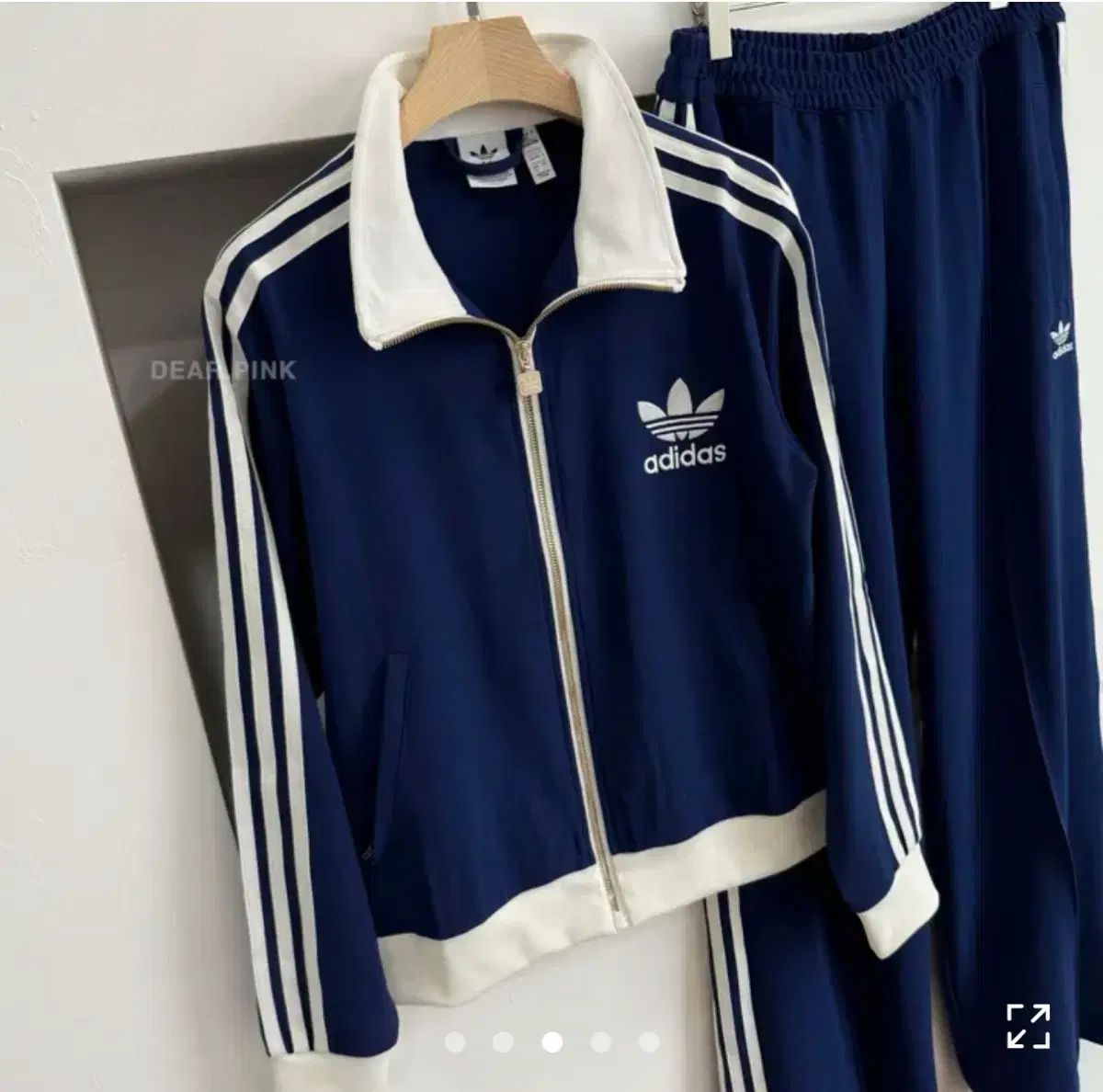 最後のadidas BECKENBAUER トラックジャージ ジャージ ダークブルー