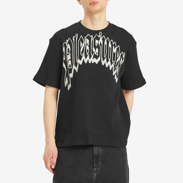 プレジャーズ メンズ トップス Tシャツ Pleasures Twitch Waffle TShirt Black ブラック
