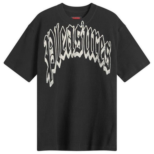 プレジャーズ メンズ トップス Tシャツ Pleasures Twitch Waffle TShirt Black ブラック