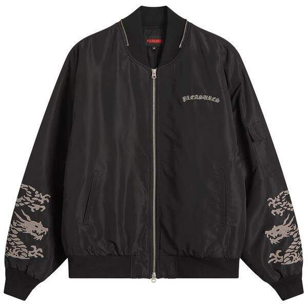 プレジャーズ メンズ アウター ジャケット ブルゾン Pleasures Dragon Bomber Jacket Black ブラック