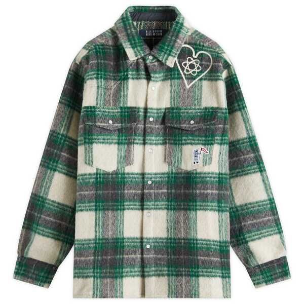 ビリオネアボーイズクラブ メンズ トップス シャツ Billionaire Boys Club Heart Mind Check Overshirt Green グリーン