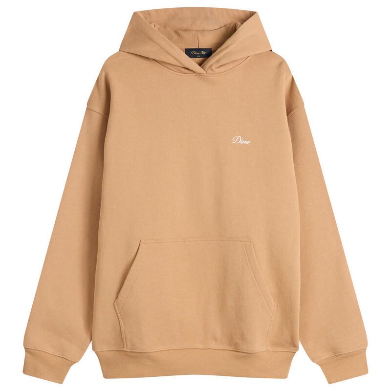 ダイム メンズ アウター パーカー スウェット ロゴ Dime Cursive Smallogo Hoodie Hazelnut