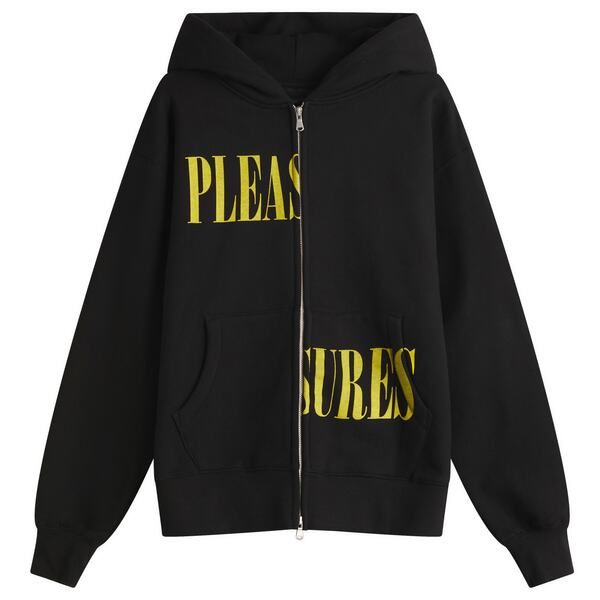 プレジャーズ メンズ アウター パーカー スウェット Pleasuresplit Zip Hoodie Black ブラック