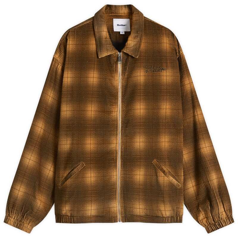 バターグッズ メンズ アウター ジャケット ブルゾン Butter Goods Jive Cord Jacket Mustard Plaid マスタード