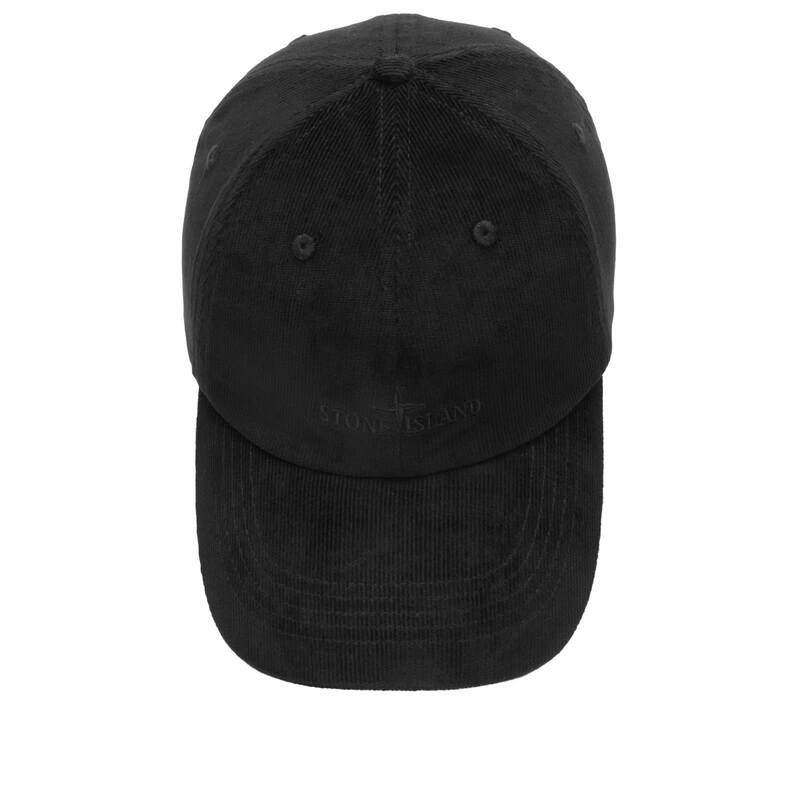 ストーンアイランド メンズ アクセサリー 帽子 コーデュロイ キャップ Stone Island Corduroy Cap Black ブラック
