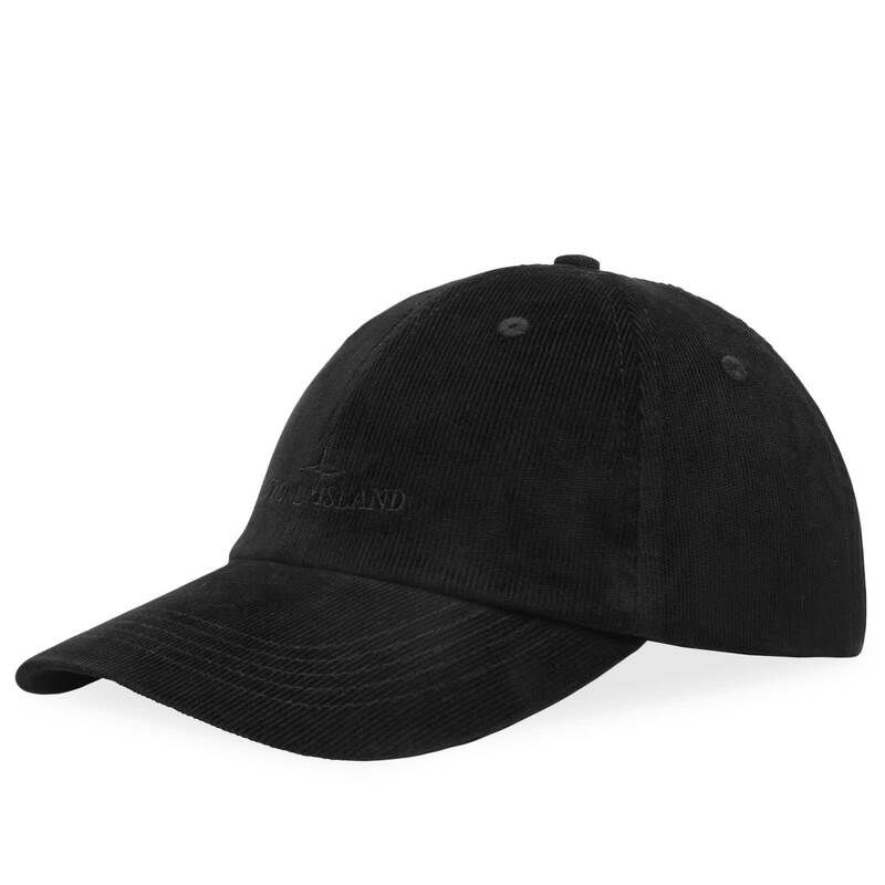 ストーンアイランド メンズ アクセサリー 帽子 コーデュロイ キャップ Stone Island Corduroy Cap Black ブラック