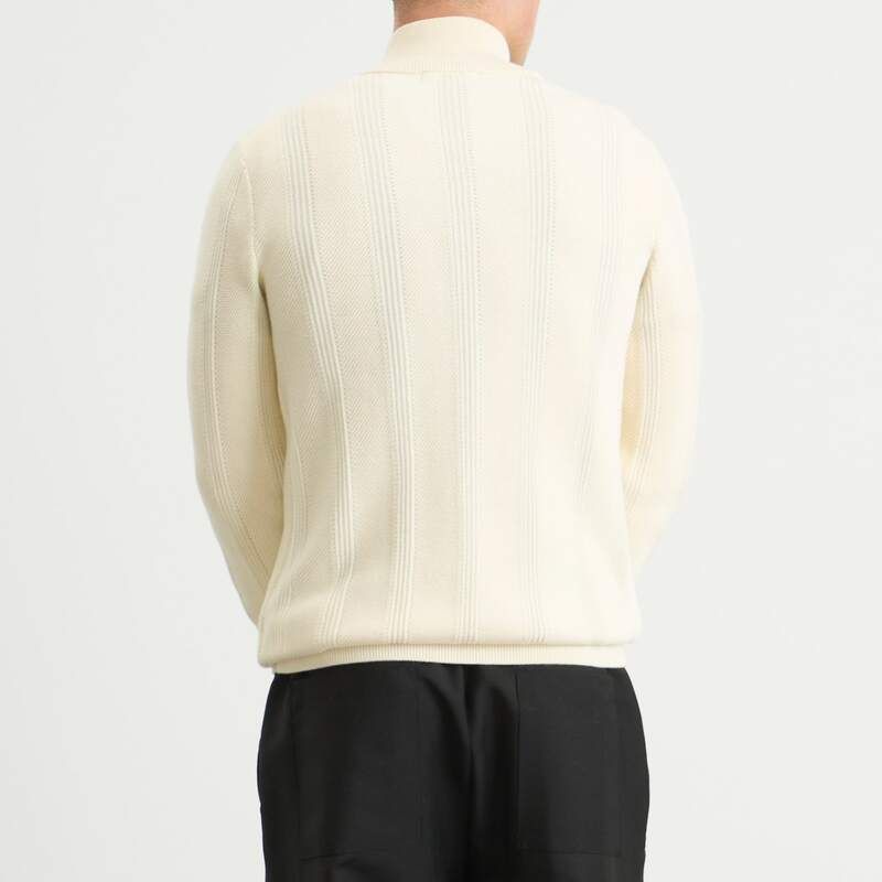  フレッドペリー メンズ アウター カーディガン フルジップ Fred Perry Textured Zip Through Cardigan Ecru エクリュ その他 研磨機