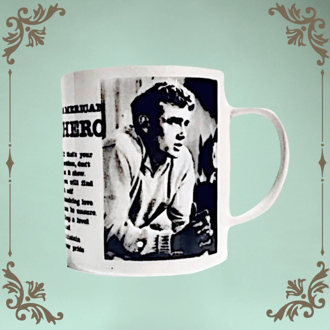 ヴィンテージ ジェームスディーン プリント マグカップ ハリウッドスター レトロ