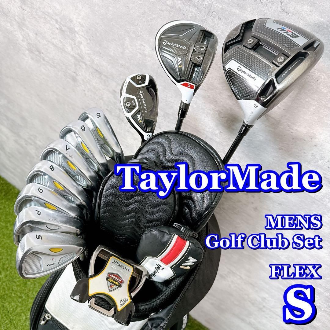 ゴルフクラブセット メンズ TaylorMade テーラーメイド M 3 1 フルセット 11本 キャディバッグ付き フレックスS 男性 右利き K 348
