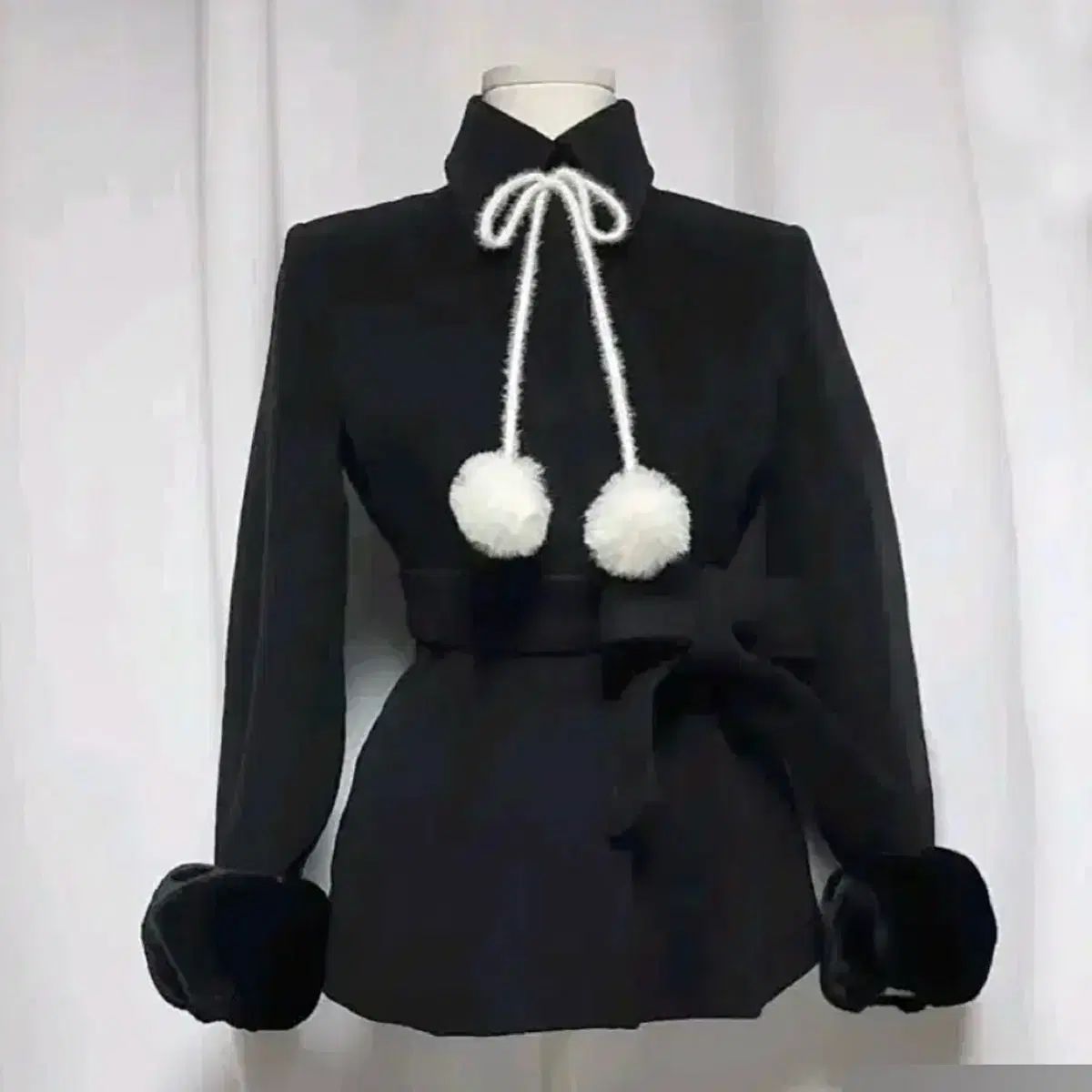 セシルマクビーコート ポンポン フェイクファー 段々 姫ギャル 必須アイテム stc リズリサ 姉ギャル 日本ブランド ヴィンテージ