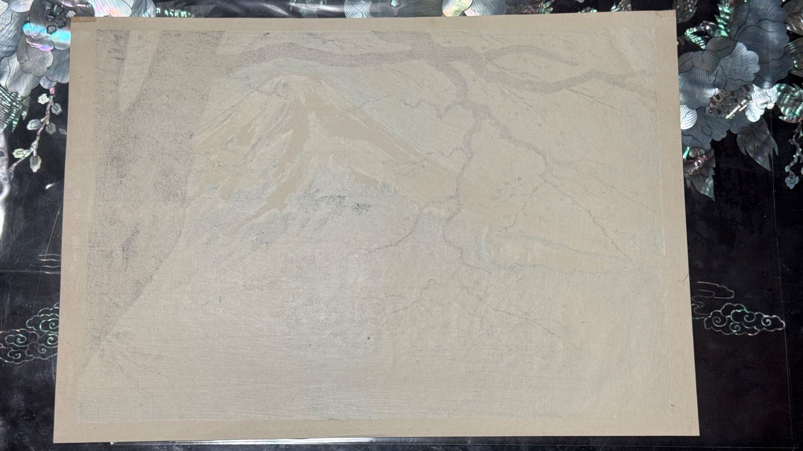 真作 彩色 木版画 徳力富吉郎 富士三十六景ノ内 櫻花爛漫の冨士