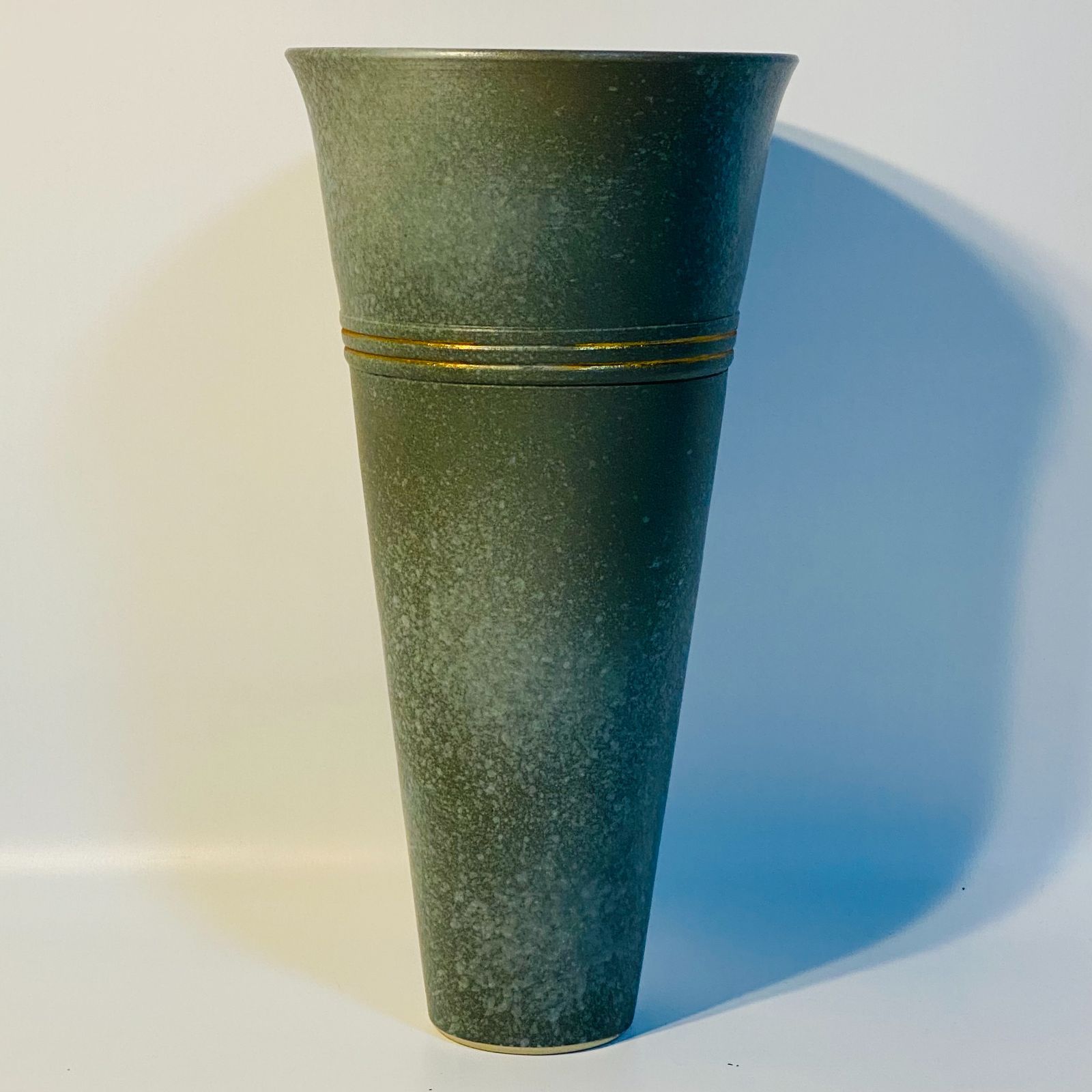 花瓶 深緑錐 花器 水盤 華道 花道 お花 生け花 花立 花入 送料込み