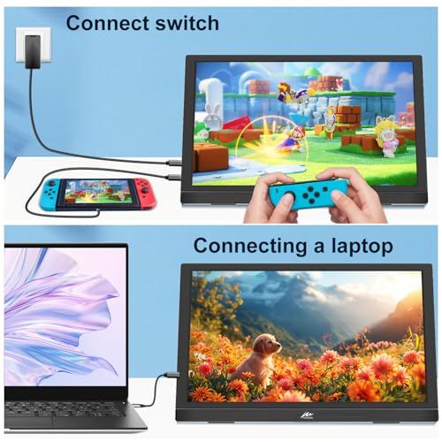 送料無料】モバイルモニター 13.3インチ Kenowa 小型モニター HD 1366