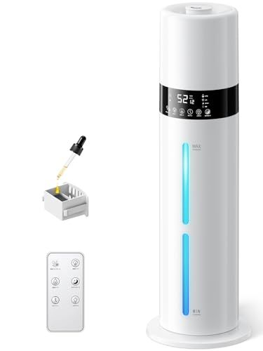 加湿器 大容量 8 L 6 35畳対応 銀イオン素材 次亜塩素酸水 上から給水 タワー式 静音 超音波加湿器 アロマ対応 水漏れしない 省エネ 超微細ミスト3段階調節 360度吹き 72時間連続 12時間切タイマー LEDライト おやすみモ