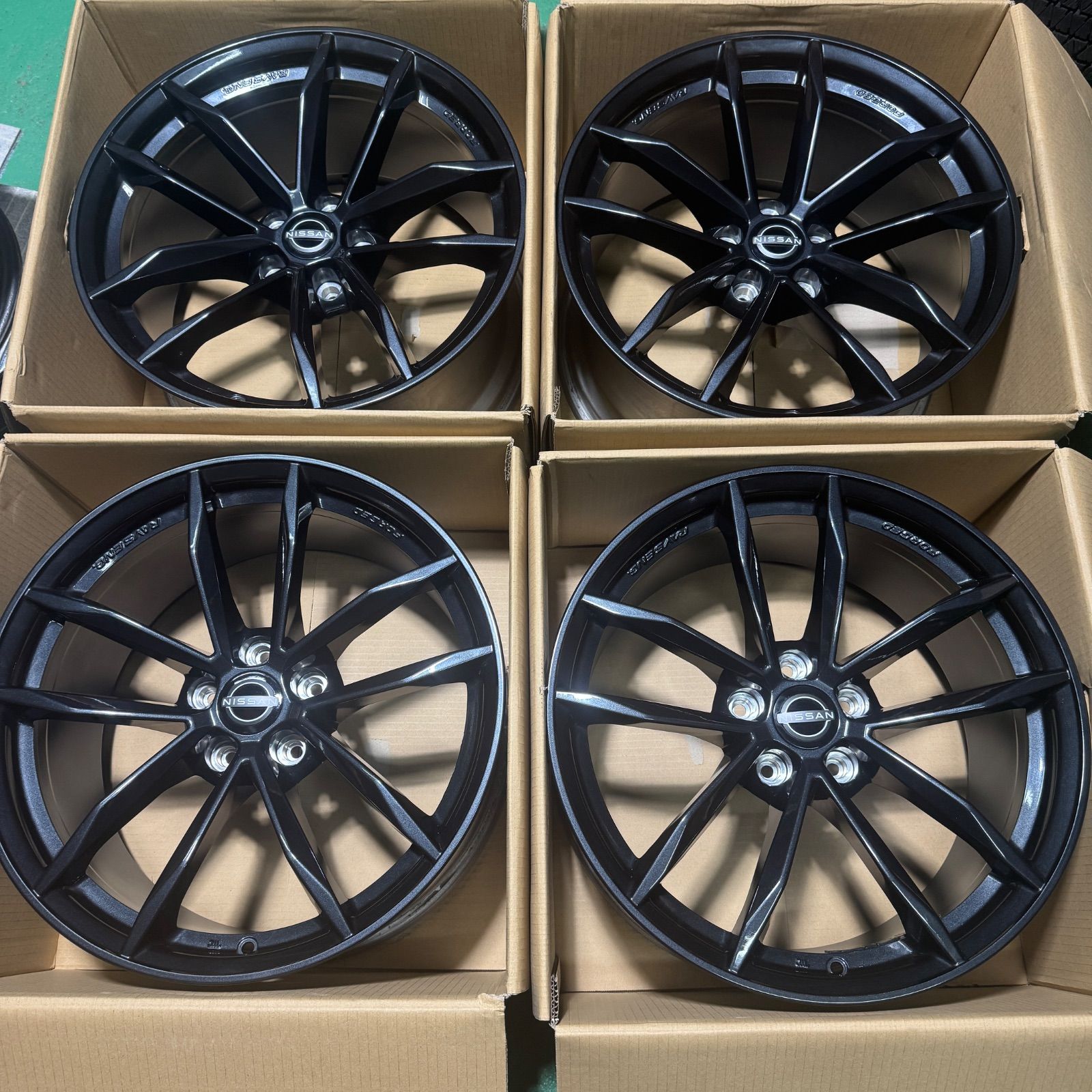 新車外し 日産 フェアレディZ RZ34 純正ホイール 19インチ フェアレディz34純正ホイール 10j×4本 日産Z34フェアレディZ 19インチ