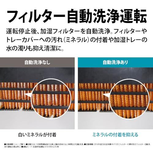 シャープ 加湿 セラミックヒーター HX TK 12 T 足元ロング温風 プラズマクラスター フィルター自動洗浄 加湿量 650 mL h 日本製 012483 b 9