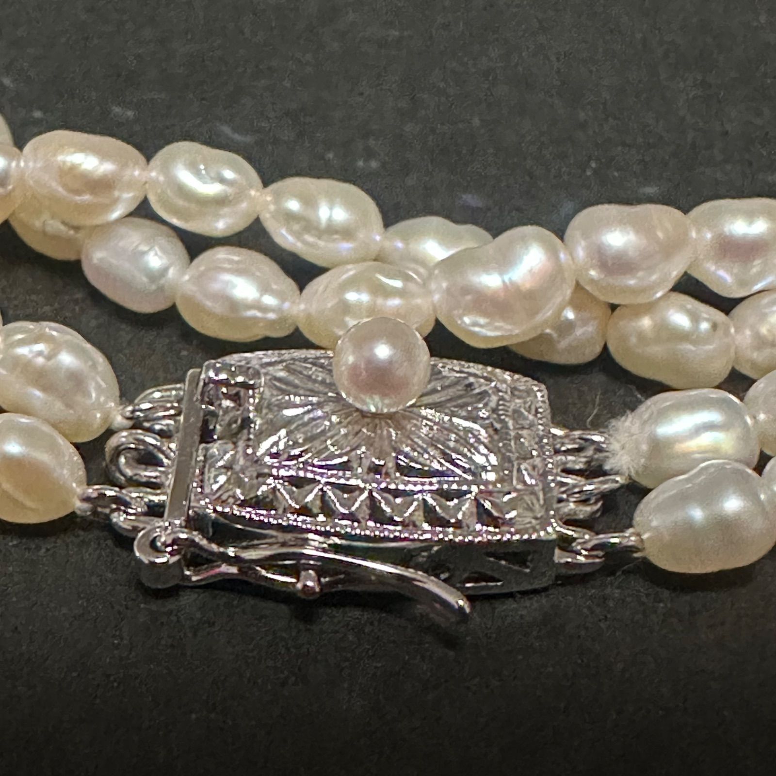 極美品 タサキ TASAKI 田崎 田崎真珠 ネックレス 淡水パール2連 