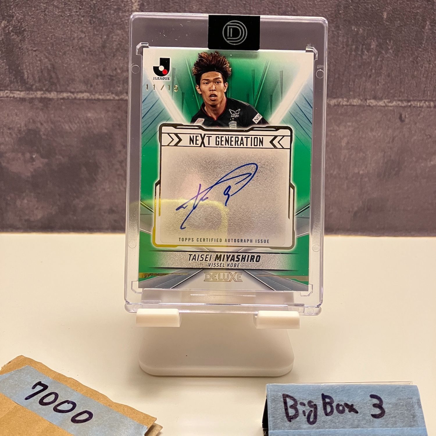 2022年サガン鳥栖 宮代大聖 直筆サイン入りカード ヴィッセル神戸エース 2024 Topps Jリーグ Deluxe 宮代大聖 Taisei Miyashiro 11/15 直筆