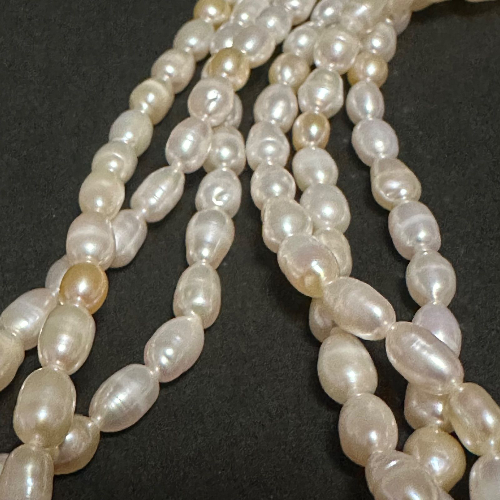 極美品 タサキ TASAKI 田崎 田崎真珠 ネックレス 淡水パール3連 