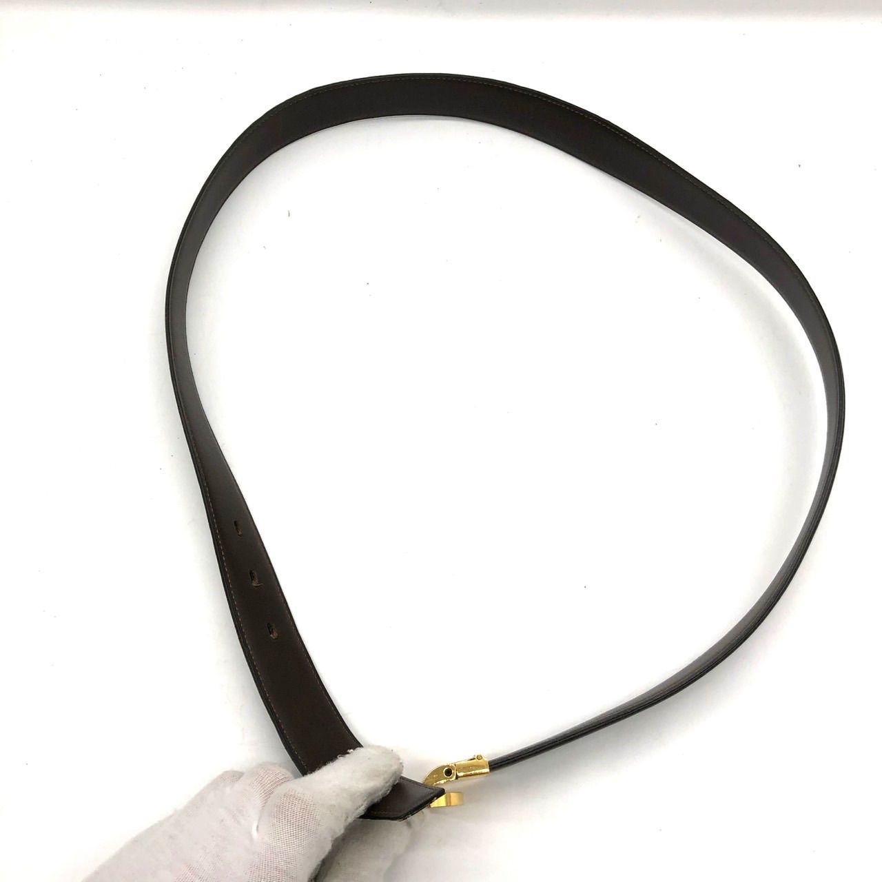 ダンヒル dunhill ベルト ブラウン 茶 ゴールド金具 レザー 103cm 本革