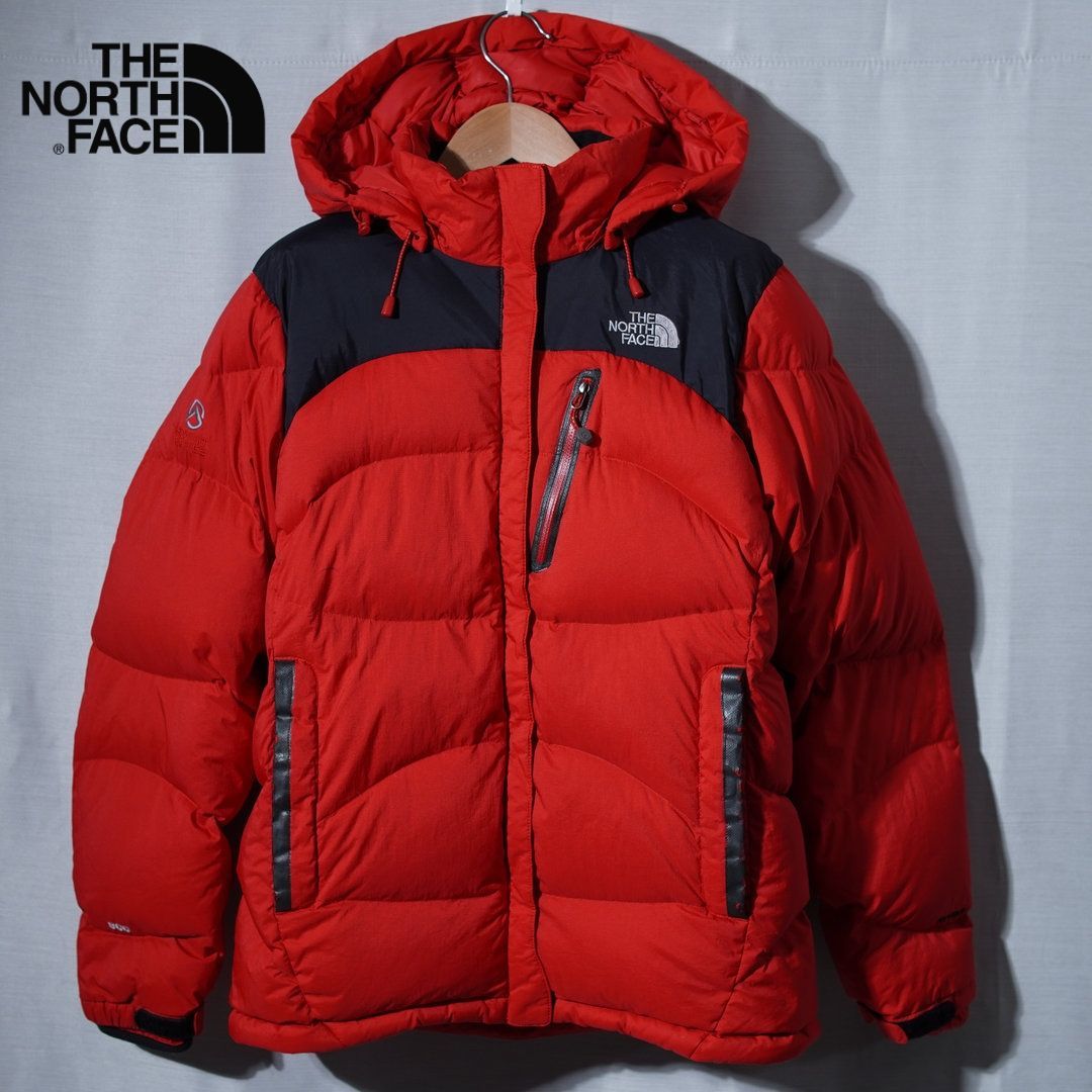 ノースフェイス THE NORTH FACE ダウンジャケット XL サミットシリーズ SUMMIT SERIES レッド ブラック 800フィル HYVENT ハイベント ロゴ刺繍 オーバーサイズ ストリート 古着 Y 081