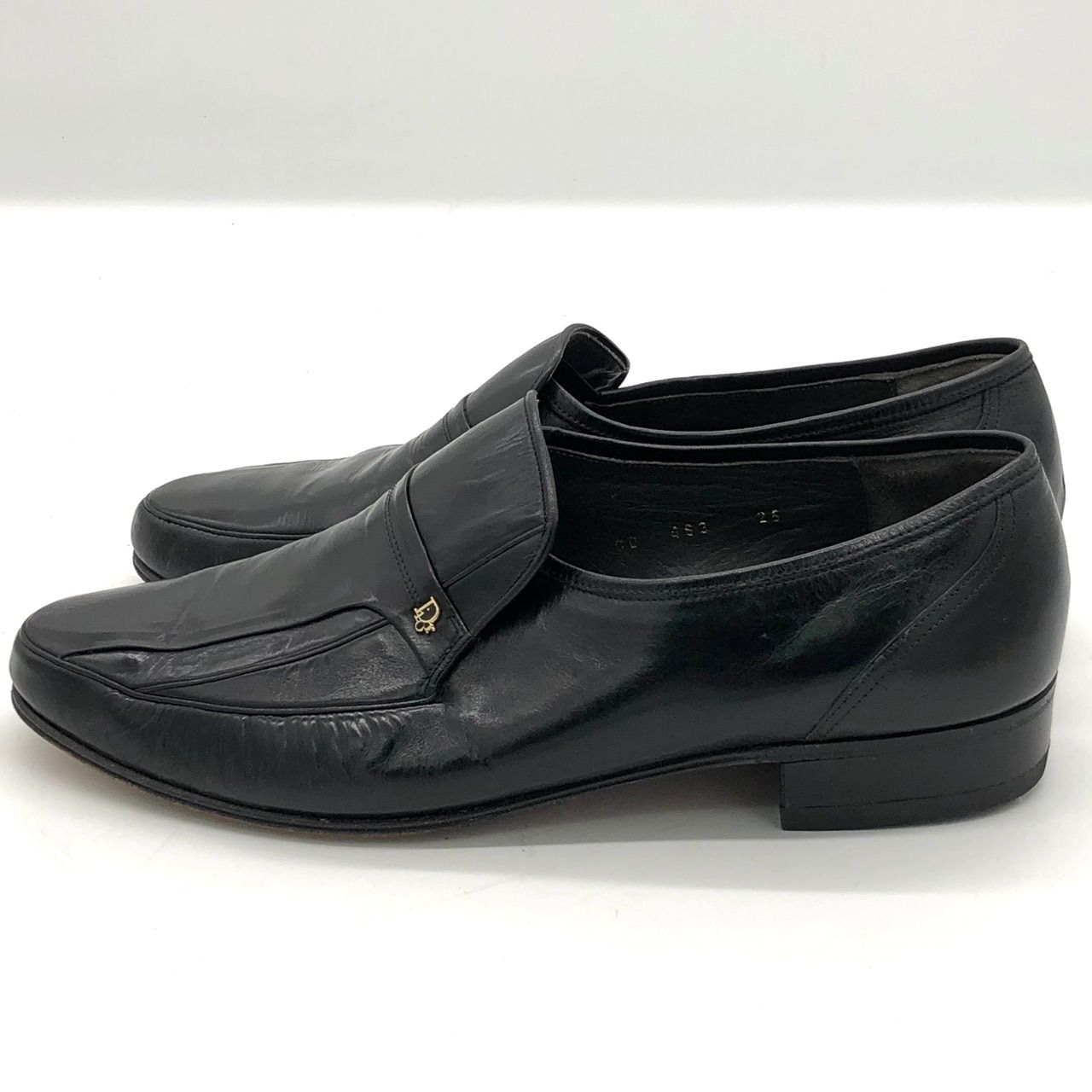 クリスチャンディオール ローファー 25cm 黒 革靴 ビジネス Dior