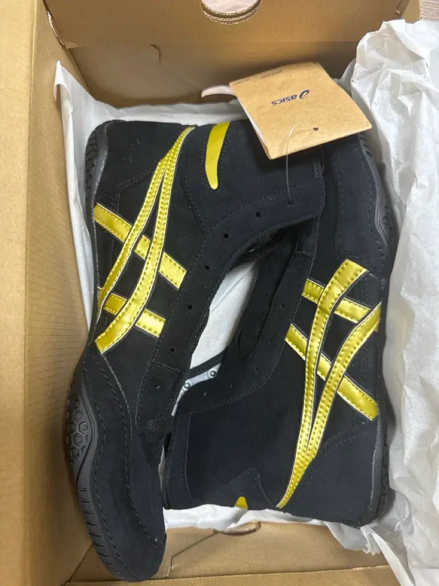 アシックス レスリングシューズ ブラック GOLD 260 靴 ハンドメイド