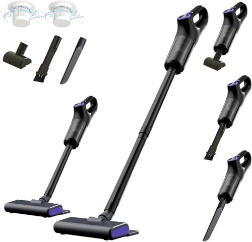 掃除機 コードレス 65 000 Pa超強力吸引力 2025業界初です!吹かして 吸って 膨らませて 超軽量 軽量 60分連続稼働 LED液晶ディスプレイ 左右180°上下90°回転 伸縮型 スティック ハンディクリーナー サイクロン HEPA多重