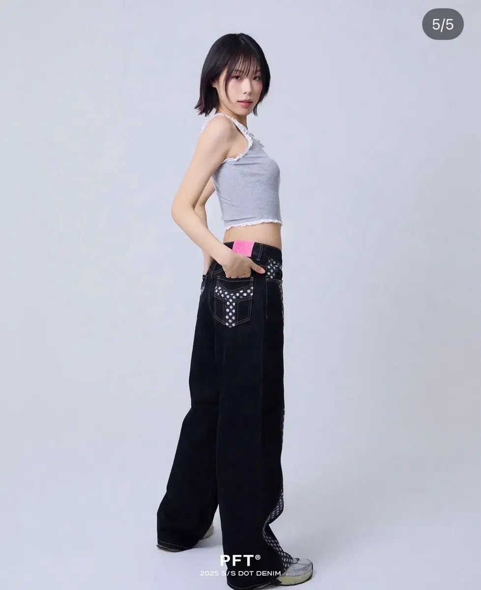 PFT peaceful town ピスフルタウン ドットデニム Sサイズ