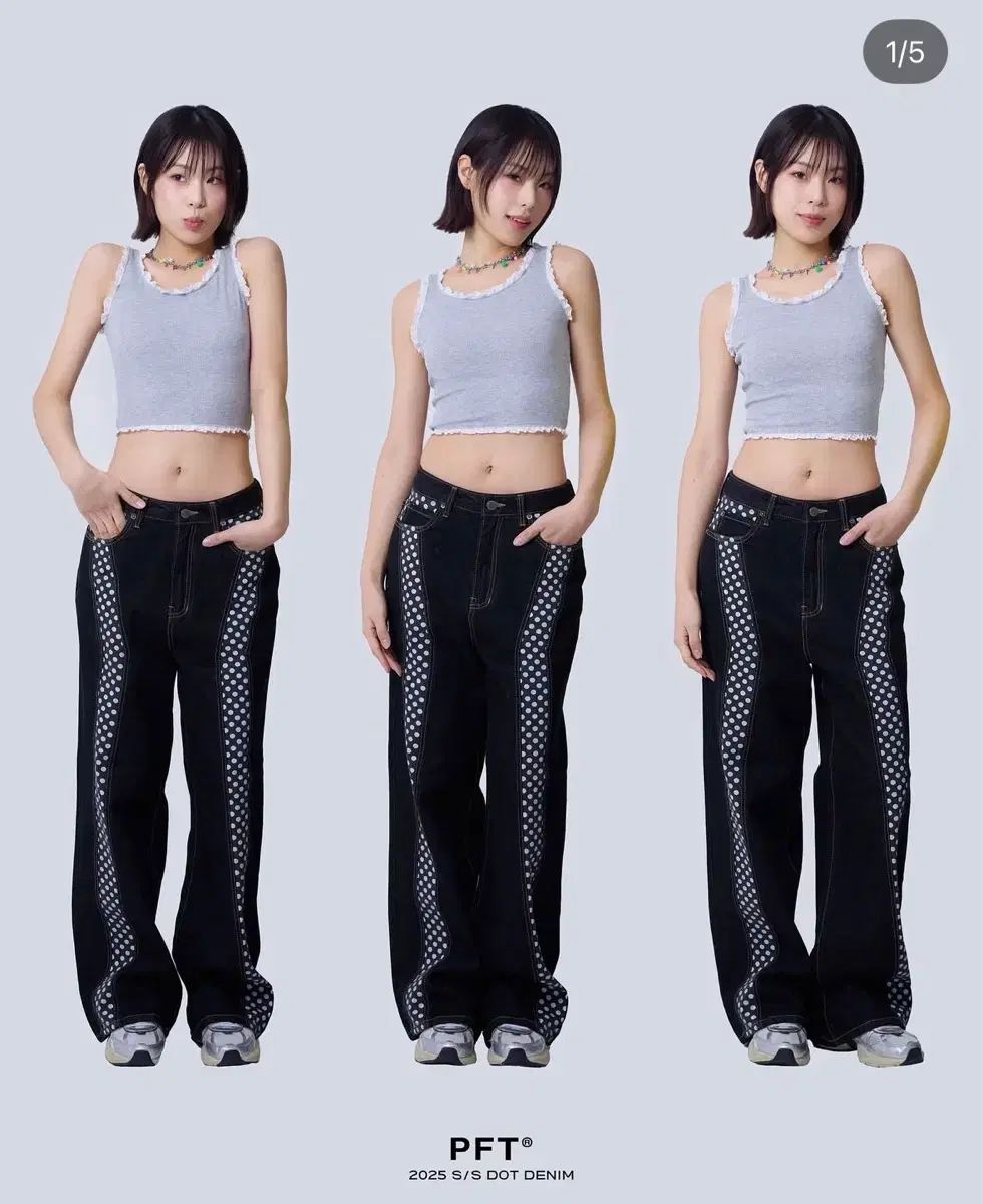 PFT peaceful town ピスフルタウン ドットデニム Sサイズ