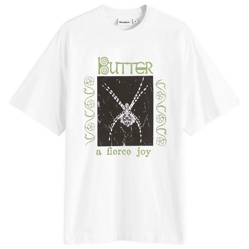 バターグッズ メンズ トップス Tシャツ Butter Goods Fierce Joy TShirt White ホワイト