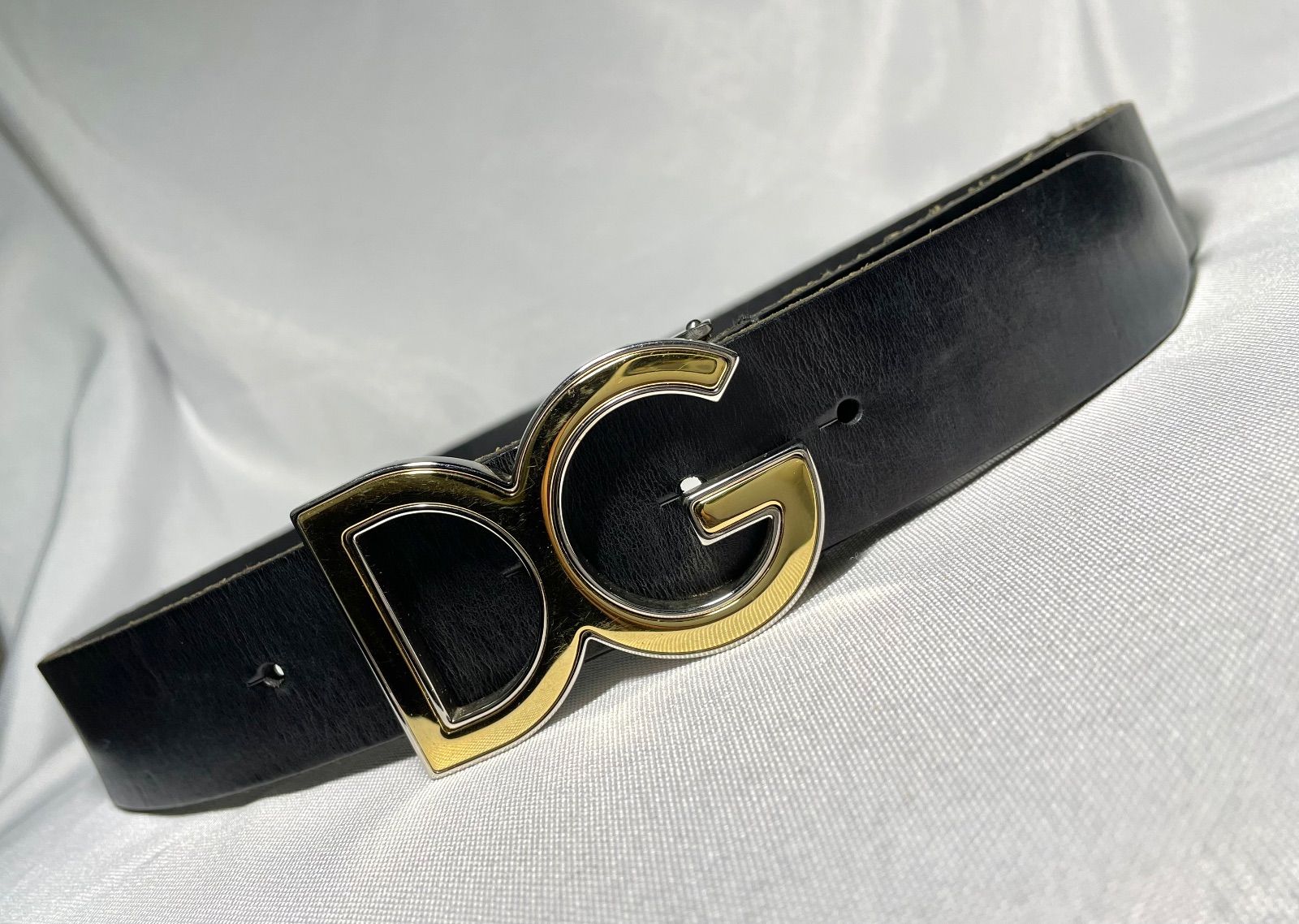 美品⭐️dolche&gabbana レザー スカート ゴールド金具 ベルト付き DOLCE&GABBANA レザースカート