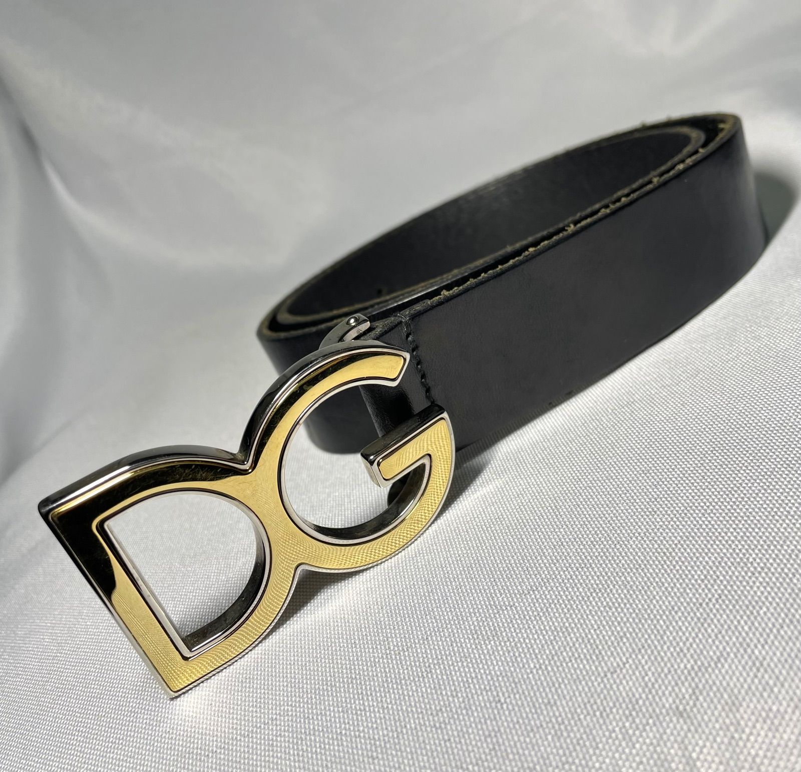 DOLCE&GABBANA ドルチェ&ガッバーナ DGロゴ ゴールド&シルバーバックル