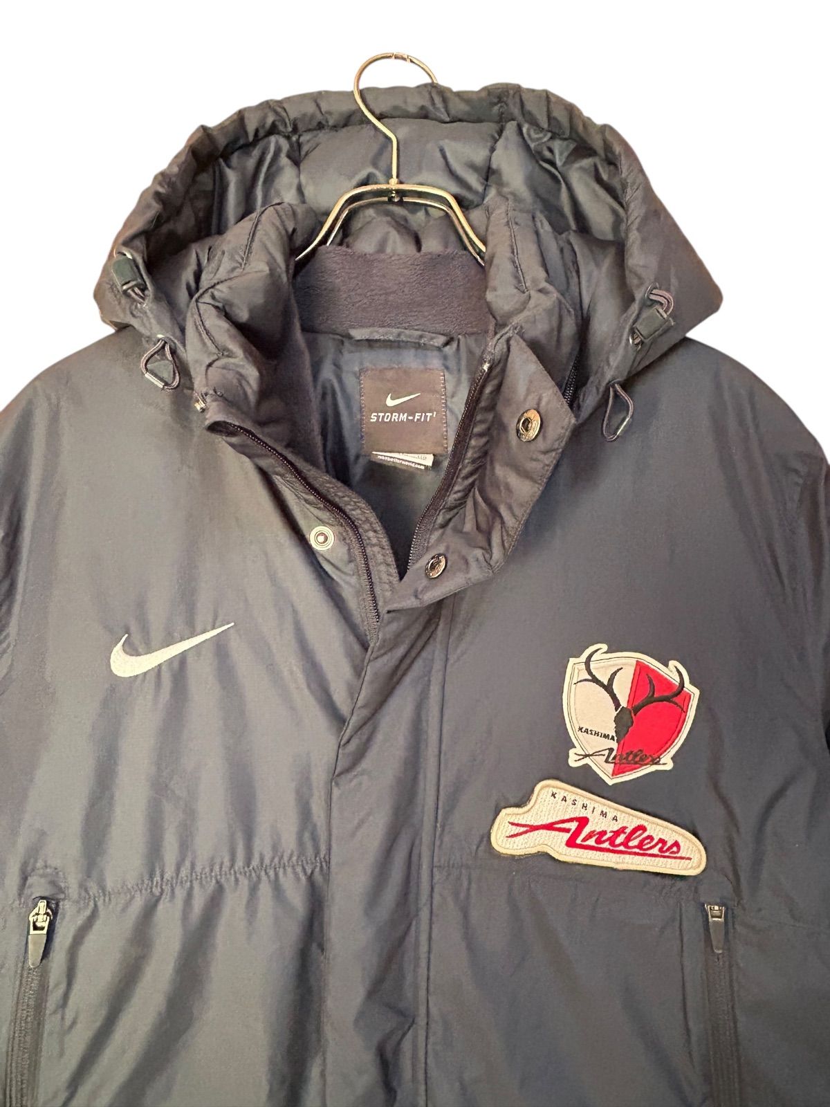 XXL 鹿島アントラーズ × ナイキ 中綿 ベンチコート フード着脱可 中綿