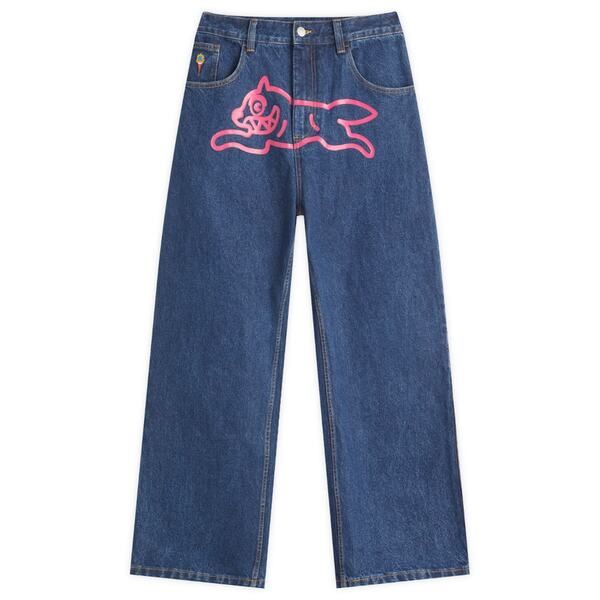 アイスクリーム メンズ ボトムス カジュアルパンツ デニム ICECREAM Running Dog Double Scoop Denim Pant Mid Wash Blue ブルー