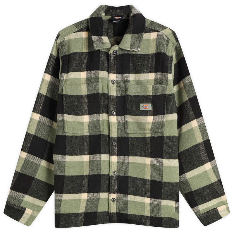ディッキーズ メンズ トップス シャツ Dickies Plaid Coaling Shirt Sea Spray チェック