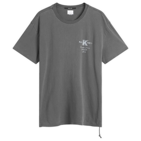 スビ メンズ トップス Tシャツ Ksubi Lock Up Biggie TShirt Faded Black ブラック