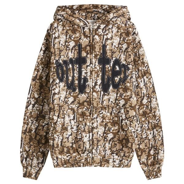 バターグッズ メンズ アウター パーカー スウェット Butter Goods Frenzy Zip Hoodie Tan Camo タン