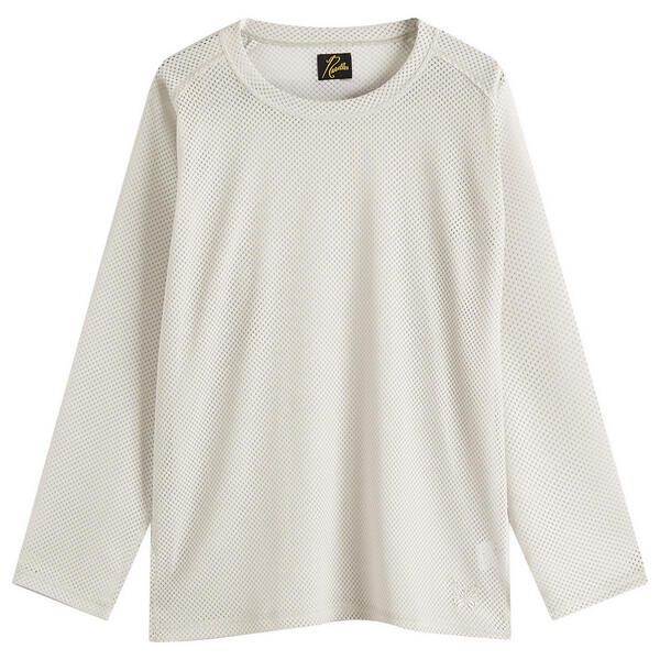 ニードルズ メンズ トップス Tシャツ メッシュ Needles Mesh Long Sleeve TShirt Light Grey グレー