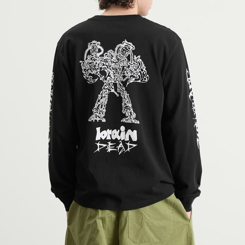  ブレインデッド メンズ トップス Tシャツ Brain Dead Skull Mech Long Sleeve TShirt Black ブラック その他 研磨機