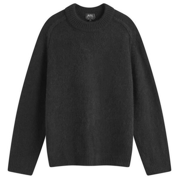 アーペーセー メンズ アウター ニット セーター APC Tyler Brushed Aplaca Jumper Black ブラック