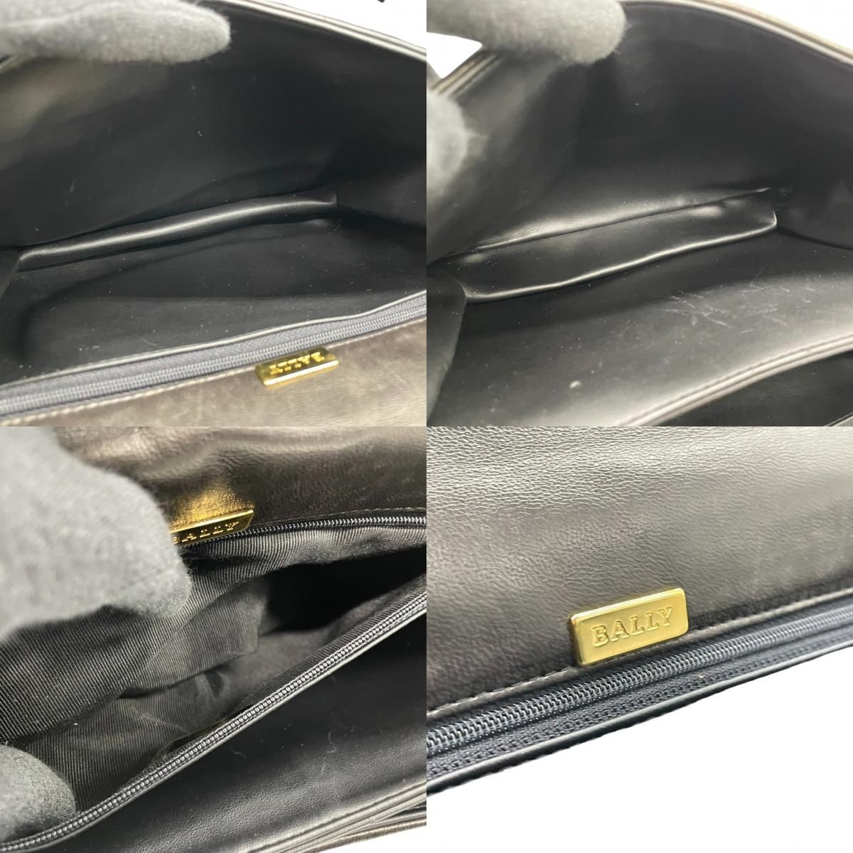 美品 バリー BALLY イントレチャート 編み込み ハンドバッグ