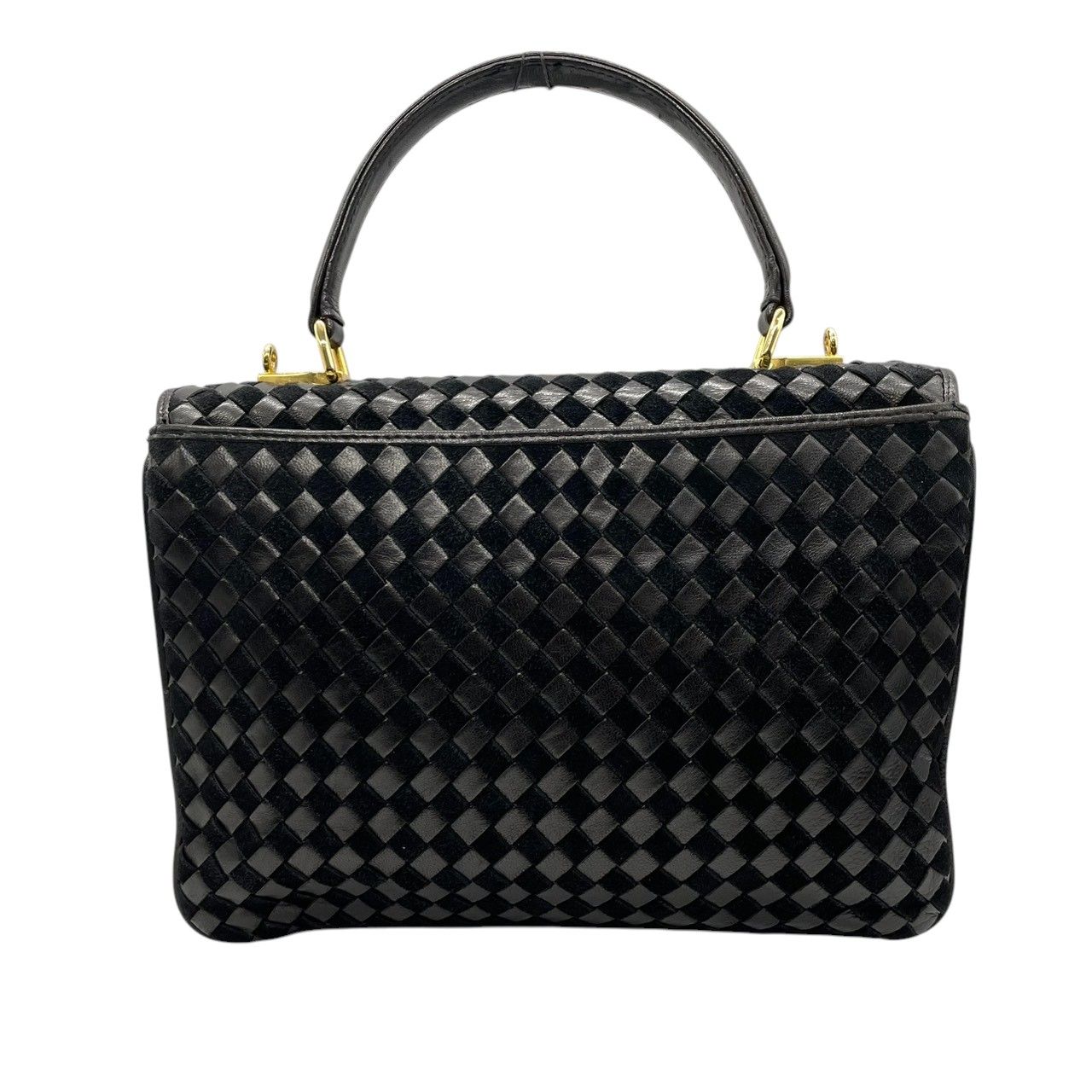 美品 バリー BALLY イントレチャート 編み込み ハンドバッグ