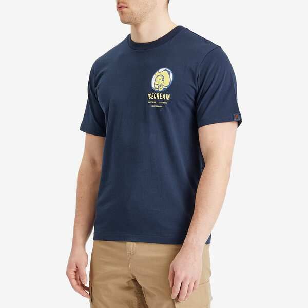 アイスクリーム メンズ トップス Tシャツ ICECREAM Cowboy TShirt Navy ネイビー