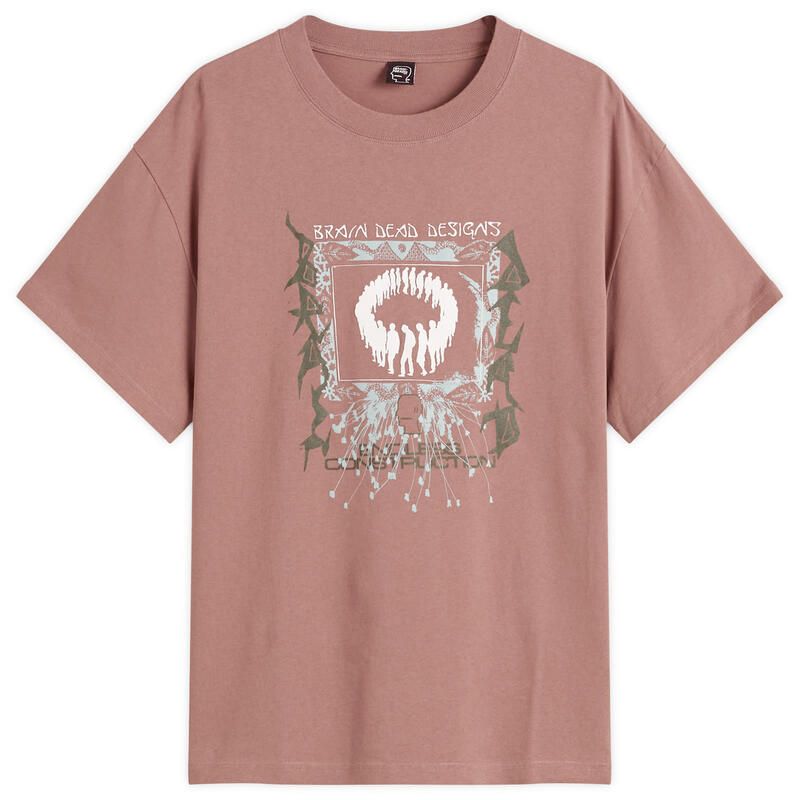 ブレインデッド メンズ トップス Tシャツ Brain Dead Endless Construction TShirt Nutmeg