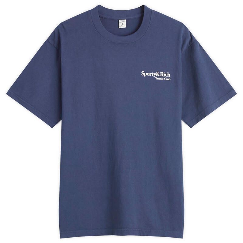 スポーティ アンド リッチ レディース トップス Tシャツ Sporty Rich Play Tennis TShirt Dark Navy ネイビー