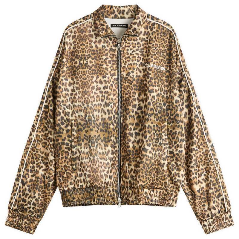 コール バクストン メンズ アウター ジャケット ブルゾン Cole Buxton Leopard Piped Track Jacket アニマル