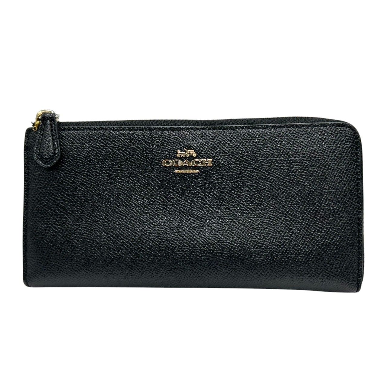 コーチ COACH 長財布 アコーディオンジップ ラウンドファスナー F 37985 レザー 本革 ブラック 黒 馬車ロゴ ゴールド金具 大容量 多機能 レディース メンズ ユニセックス ウォレット プレゼント M 4